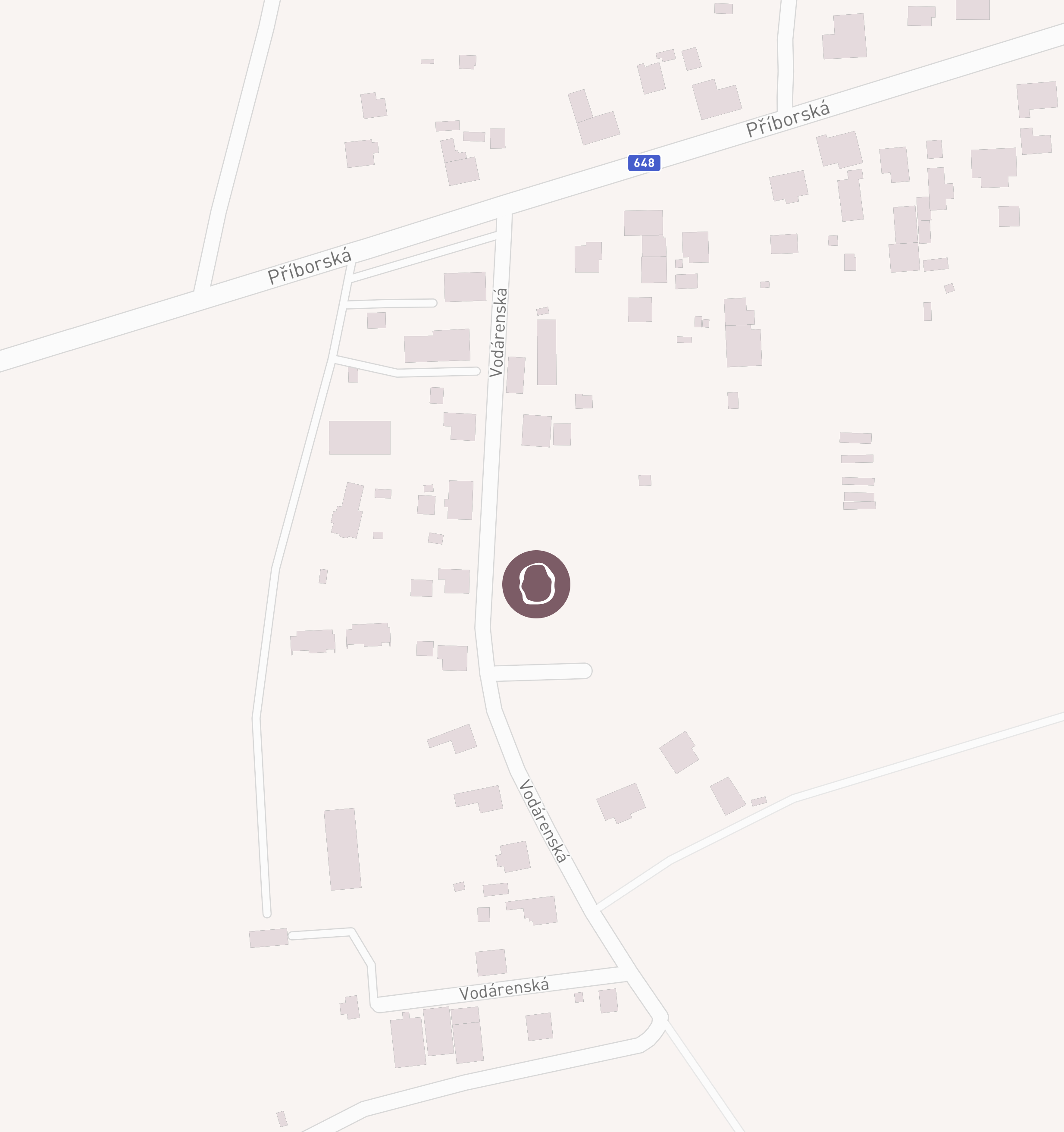 Mapa – Vodárenská 168, 739 42 Zelinkovice